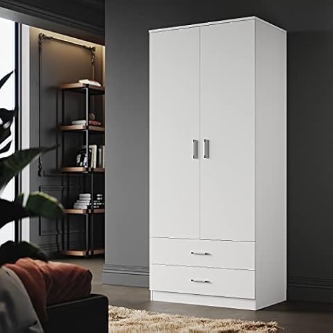 ELEGANT 2-Door Wardrobe with Drawers Cover