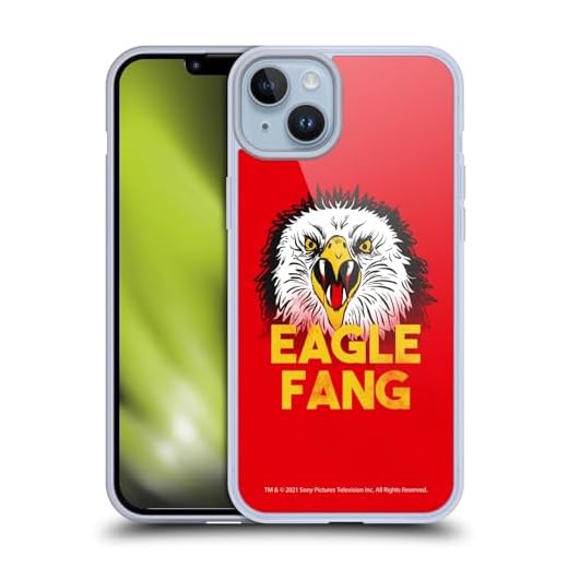 Head Case Designs Licenciado Oficialmente Cobra Kai Team Eagle Fang Arte Clave de la Temporada 4 Caso Funda de Gel Suave Compatible con Apple iPhone 14 Plus