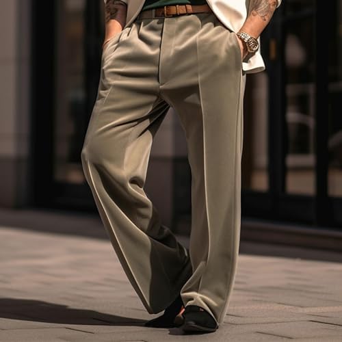 Men's Velvet Suit Pants Straight Leg Summer Vacation Trousers Oversized Loose Fit Wide Leg Office Work Business Casual Pants2