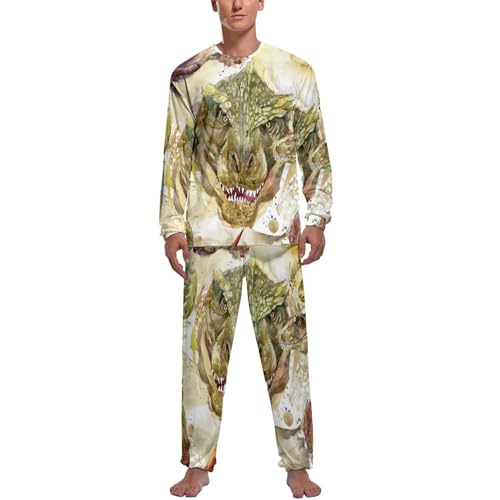 Vêtements de nuit homme haut et bas de pyjama de qualité supérieure dinosaure