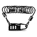 Câble Antivol de Sécurité RéInitialisable pour Vélo Verrou Antivol RéInitialisable Cadenas de Casque à Combinaison à 3 Chiffres Serrure de Casque pour Vélo/Scooter/Voiture Électrique/Casque (Noir)
