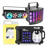 Vielseitige Lichtanlage: Die BeamZ Party-Lichtanlage kombiniert LED-Derby, Laser, Schwarzlicht und Stroboskop für eine dynamische, mehrfarbige Lichtshow, die perfekt auf Musik reagiert. Ideal für jede Partyatmosphäre.