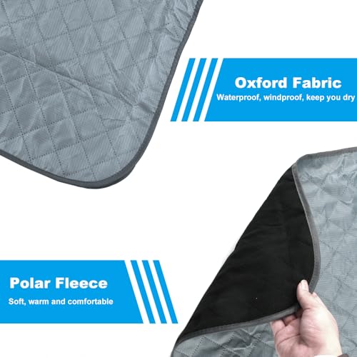 SLTAXAR Wasserdichte Decke Outdoor Campingdecke Fleece 140 x 200 cm Fleece Decke Reise Grau Camping Decke Warm Camping Blanket Isoliert Waterproof Picknickdecke Maschinenwaschbar für Picknick Auto