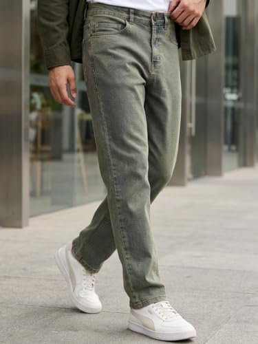 Image of Urbano Fashion Men's Straight Fit Heavy Washed Jeans Stretchable