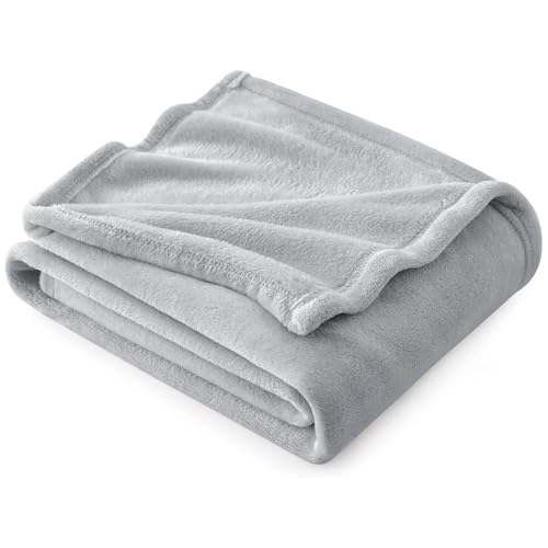 DIMUT Dog Blanket for Dogs Pet Blanket Soft Fluffy Puppy Blanket Throw Cover for Kennel Crate Bed Cozy Calming Cat Blankets for Cats Fuzzy Pet Blanket for Kitten Doggy (Grey M 39 x 27)