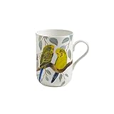 Maxwell & Williams PBW1508 Birds of the World Becher, Kaffeebecher, Tasse mit Vogelmotiv: Wellensittich, in Geschenkbox, Porzellan Mehrfarbig
