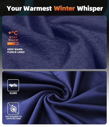 Image of Mens Thermal Underwear Long Johns Set Cold Weather Hunting Base Layer | Fleece lined top & bottom. Moisture wicking, 4-way stretch. Ultimate warm winter gear for skiing, work & outdoor sports