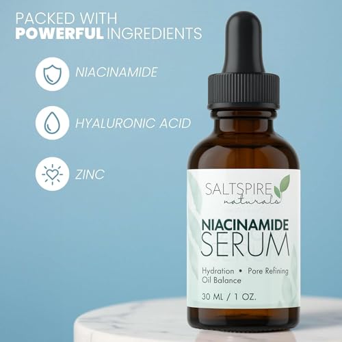 Image of Niacinamide Serum - Oil Balancing & Pore-Refining Face Serum with Vitamin B3 | Hydrating, Blemish-Control & Brightening Formula for Clear Skin | 30 mL / 1 oz