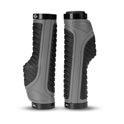 ROCKBROS(ロックブロス)自転車 グリップ ハンドルグリップ ダブルロック 握りやすい 人間工学 滑り止めゴム製 衝撃吸収 左右セット 内径2.22cm クロスバイク マウンテンバイク クロスバイク ママチャリ 折り畳み自転車 シンプル 取り付け簡単