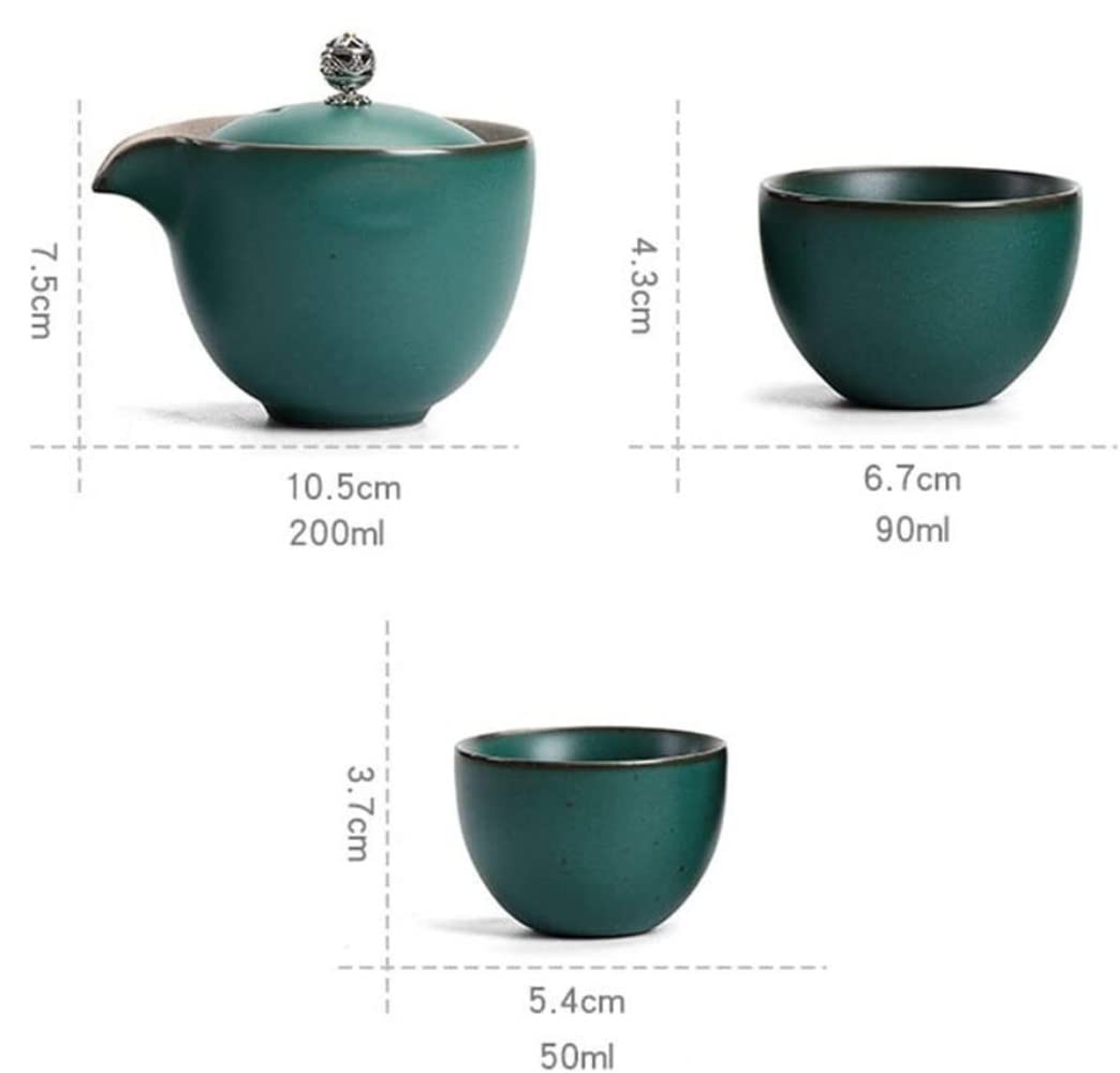 Serwis Do Kawy Na Przyjęcie Przenośny zestaw do herbaty ceramicznej Podróżny czajniczek Ustawia chiński ręcznie robiony Popołudniowa(E)