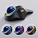 ProtoArc Wireless Bluetooth Trackball Mouse, EM03 Ergonomic RGB Rollerball Mouse Rechargeable Computer Laptop Mouse, 3 Device Connection&Index Finger Control for iPad, Mac, Windows-Blue