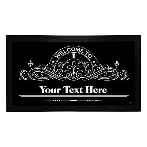 Personalized Bar Runner Mat - Novelty Beer Gifts - Add Your Text - Bar Name Cover