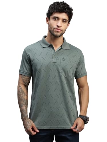 Image of Lux Nitro Men's Polo T-Shirt with Pocket | Cotton Rich Brasso Jacquard | Modern Relaxed Fit | Casual & Smart Wear