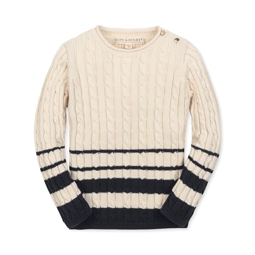 Image of Hope & Henry Girls Cable Front Pullover Sweater