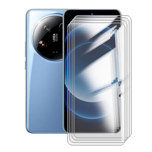 HGJTFANY [4 Pack] for Xiaomi 14 Ultra Screen Protector Tempered Galss, High Clear [9H Hardness] [Bubble Free] Tempered Glass Protective Film for Xiaomi 14 Ultra (6.73 Inch)