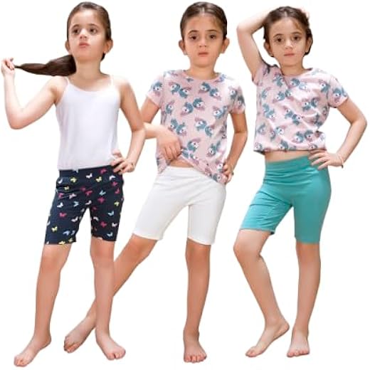 Girls Butterfly Cycling Shorts Pack of 3
