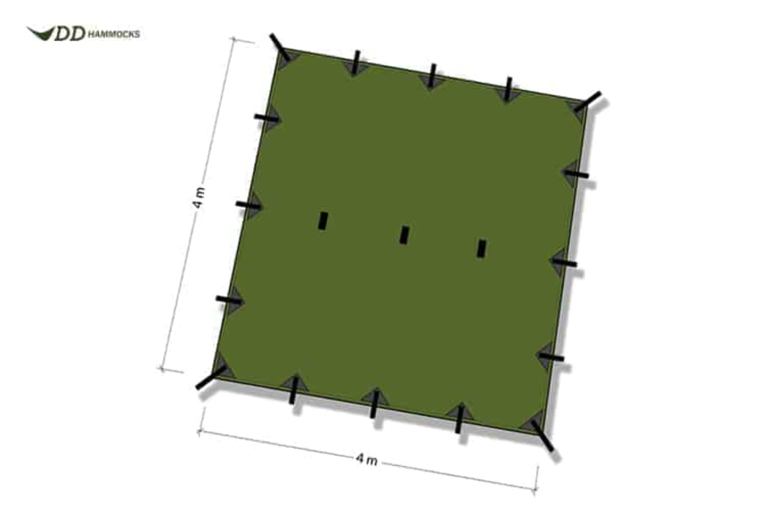 Amazon | DD Hammocks DD タープ 4×4 フォレストグリーン 日本正規品