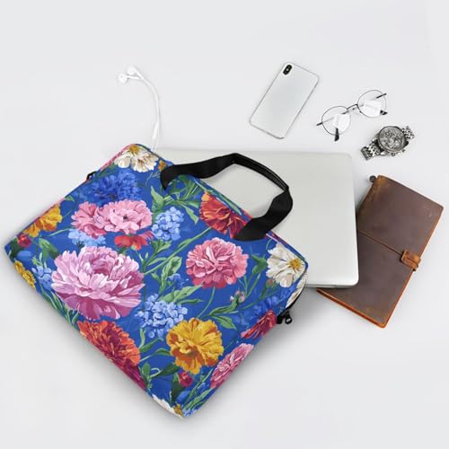 Funda para laptop 15.6 pulgadas con asa y correa azul miniatura 7