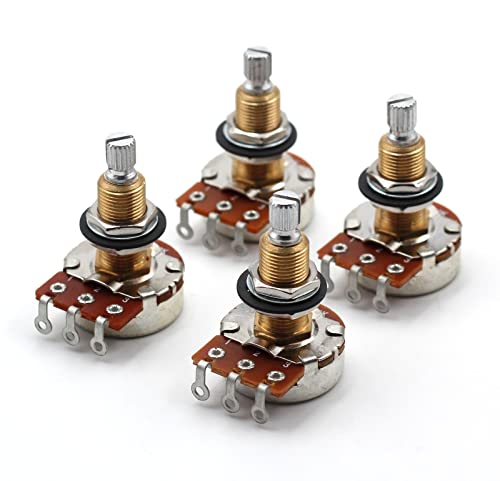 Bourns 500K LONG Split Shaft Audio Taper Low Friction Potentiometers Set of Four (4X)