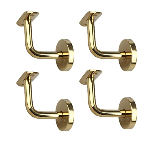 Soportes de pared de acero inoxidable resistentes, juego de 4 soportes duraderos para madera y acero, tornillos no incluidos