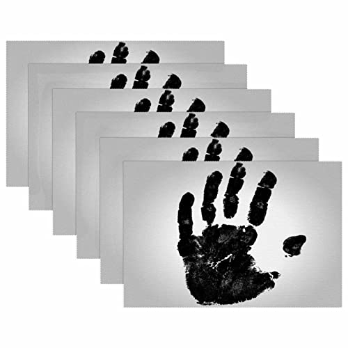 Set de table à empreintes de main protège de la chaleur et antidérapant x6
