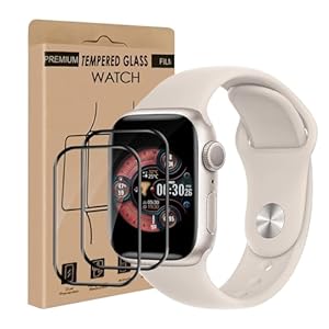 Cable Leader Schutzfolie für Panzerglas für Apple Watch Series 7/8/9(45mm), 2 Stück Kratzfest Schutzglas, Wasserdicht, Sensitive Touch, Keine Blasen, HD Klarsicht Apple Watch 45mm Displayschutzfolie