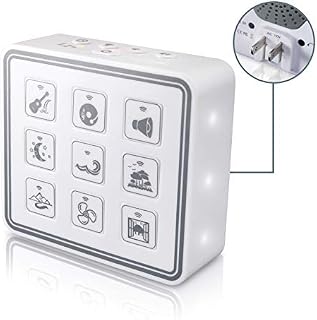 Portable & Compact Plug-In Nightlight White Noise Sound Machine-Relaxing Sleep Therapy for Adults