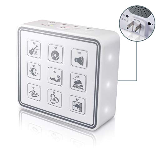 Portable & Compact Plug-In Nightlight White Noise Sound Machine-Relaxing Sleep Therapy for Adults