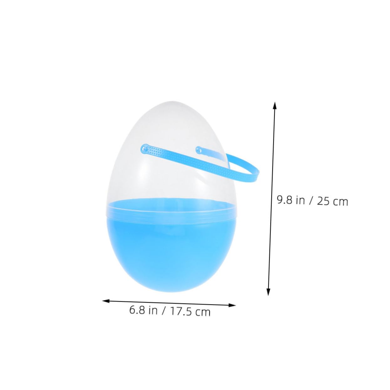 IMIKEYA 2pezzi Uova Pasqua Vuote in Plastica Riempibili Giganti con Manici per Feste Tema Caccia Pasqua Giocattoli Dolcetti