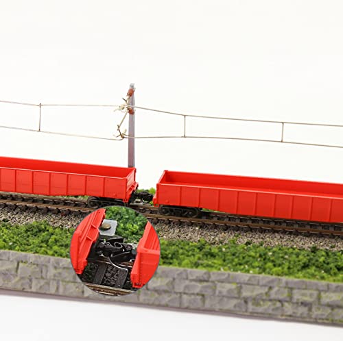 4Pcs Model Trains N Scale 1:160 Bogies Coupler 33" Metal Dc Wheels With Screw Washer Hp03150 #TOP4