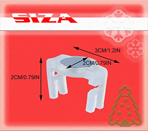 Encoidoz 25 Pcs Magnetic Christmas Light Clips, Magnet Clips For Outdoor String Lights, Outdoor Lighting Clips For E17-C9 Holiday Lighting Sockets, Patio Lighting (Nickel-Transparency) #TOP1