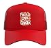 Ginger Redhead Redheaded Irish Freckles Red Hair Trucker Hat with Adjustable Mesh Back, Red