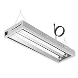 VIVOSUN T5 Grow Lights 2 ft, T5 Light Fixture Bulbs, 6500K HO Fluorescent Tubes, High-Output T5 Bulbs for Indoor Plants, UL Listed, 2 Bulbs, 8 ft Power Cord, 2 Hanging Cables, On/Off Switch