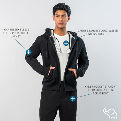 Image of Peelz Jamie Polar Fleece Jacket for Men & Women - Full Zip Unisex Long Sleeve, Soft Fabric & 2 Pockets, Comfort Fit