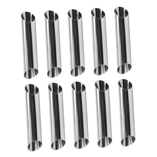 Hoement Moldes para Rollos de Hojaldre Danés 20 Piezas Tubos de Croissant de Acero Inoxidable para Repostería Y Delicias Caseras