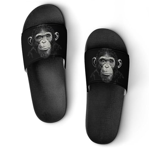 Chimpanzee Monkey House Sandals Slip On Bathroom Slippers Beach Summer Shoes for Men Women
