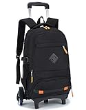 Material: Mochila hecha de nylon con varilla de tracción de aleación de aluminio ajustable y 26 ruedas de goma.