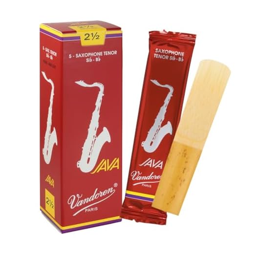 Vandoren SR2725R Java 5 - Caja de 5 cañas para saxofón tenor 2.5 Rojo