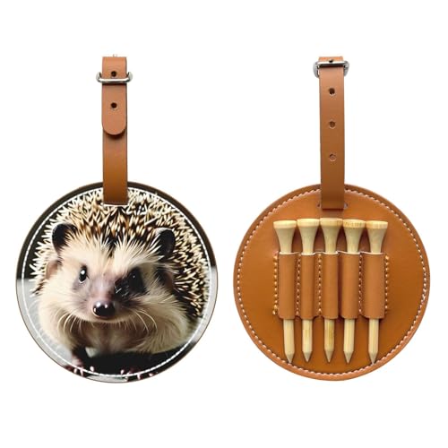 WXXWXD Cute hedgehog Printed Golf Tee Storage Bag - Portable Storage, Easily Organize Tees