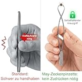 May Zeckenzange Edelstahl Selbsthaltend für Hund & Katze – Profi Zeckenpinzette zum sicheren Entfernen von Zecken – Rostfrei & Präzise
