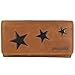 Produktbild XL Geldbörse Damen Leder Geschenk Top Qualität Hill Burry Sterne Braun Tan Neu