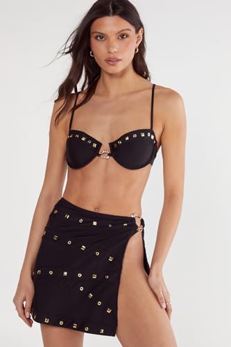 Ring Studded Underwire 3pc Bikini Set3