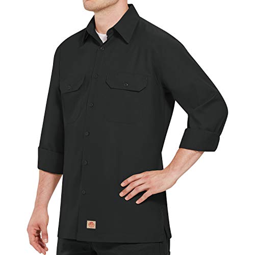 Chemise Ripstop homme noire Red Kap pour le bricolage en extérieur et l'atelier