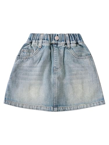 Amazon.com: Flofallzique Girls Denim Skirt Summer Blue