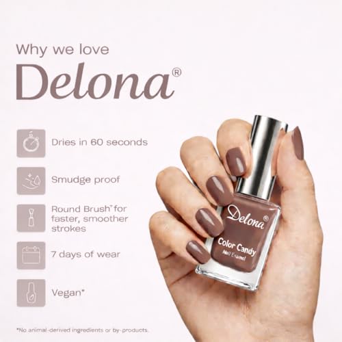 Image of Delona Nail Paint Combo Pack of 4 for Indian Skin Tones I Quick Drying Nail Polish, Glossy Nude Nail Kit I Highly Pigmented & Long Lasting Enamel I Chip Resistance 10ml Each - Gift Set for Women