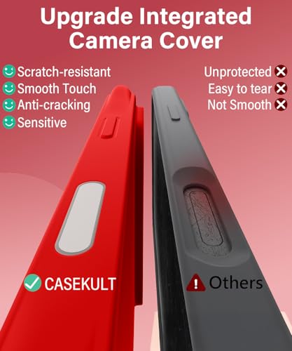 Coque iPhone 17 Pro Max MagSafe en silicone rouge antichoc