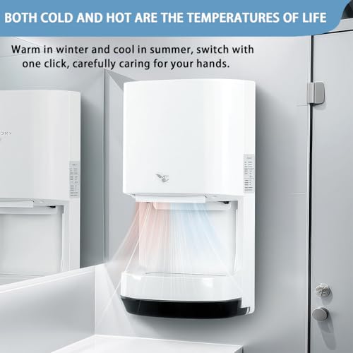 Sèche-mains haute vitesse compact en acier inoxydable durable