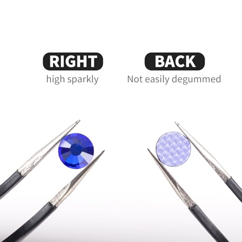 Image of Hotfix Rhinestones Bulk 300PCS SS30 (6.3-6.5mm), Royal Blue Glass Rhinestones for Clothes, Tumblers, Shoes DIY, Heat Transfer Flatback Gems for Crafts & Decoration