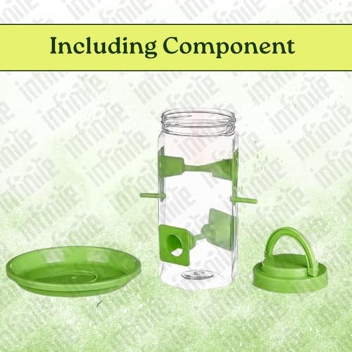 Image of Bird Feeder Water & Food Tray with Nest | Hanging Balcony Bird Feeder for Home Garden | Attracts Sparrows, Parrots, and More - Ideal for Outdoor Use (Food Feeder)
