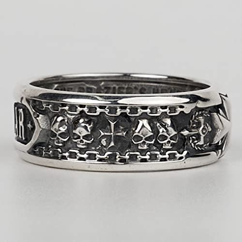 Starforged Compatible with Warhammer 40k Black templars Crusader's Ring[Sterling Silver/Gold Plated] 1 PC4